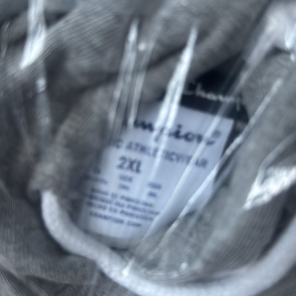 NIP Men's Champion Oxford Gray Script Midweight T-shirt T-shirt Hoodie size XXL - Picture 6 of 10